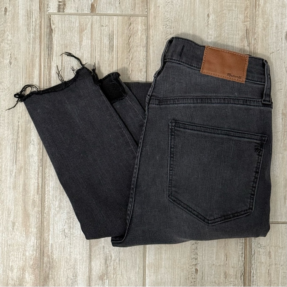 Madewell highrise faded black skinny jeans